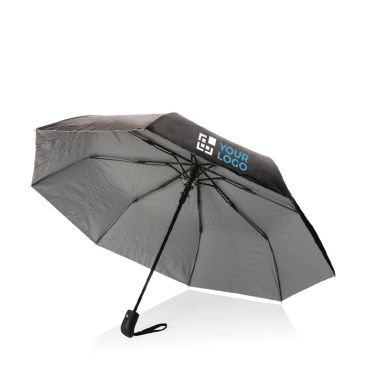 Petit parapluie pliant bicolore avec zone d'impression