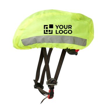 Housse pour casque de vélo réfléchissante avec zone d'impression