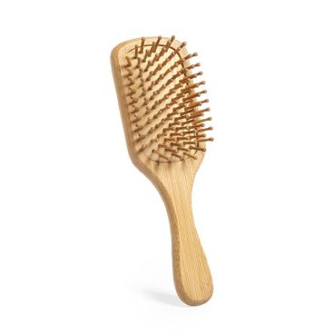 Brosse à cheveux personnalisée en bambou couleur naturel première vue