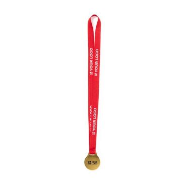 Médaille en métal doré avec ruban en polyester pour cadeau Champ