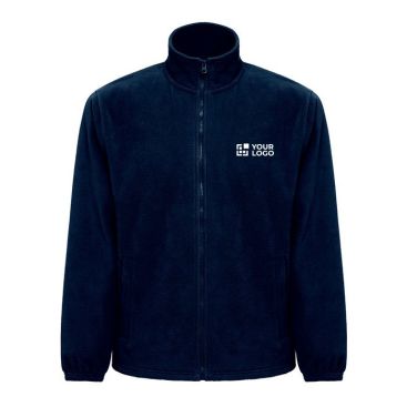 Veste polaire personnalisée 300 g/m2 couleur bleu foncé première vue