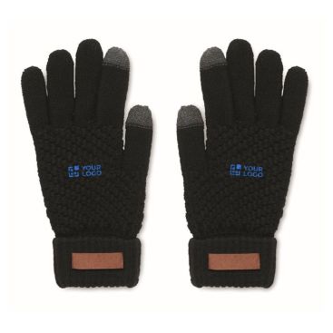 Gants tactiles en RPET avec logo imprimable sur étiquette Winter