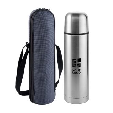 Thermos avec couvercle et bandoulière