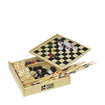 Set de 5 jeux dans une boîte en bois