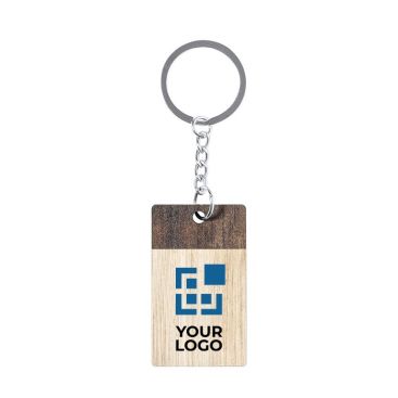 Porte-clés rectangle en bois