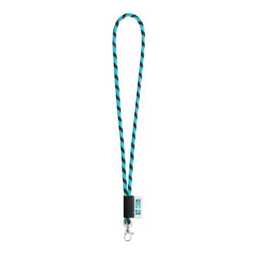 Lanyard tube rayé avec livraison 5-7 jours avec zone d'impression