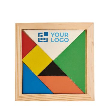 Jeu du tangram en bois coloré