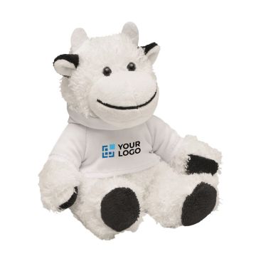 Peluche vache avec capuche personnalisable