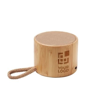 Enceinte sans fil en bambou