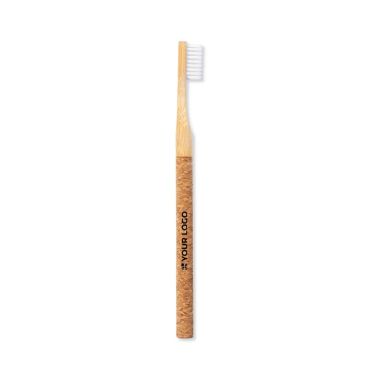 Brosse à dents en liège et bambou couleur naturel deuxième vue