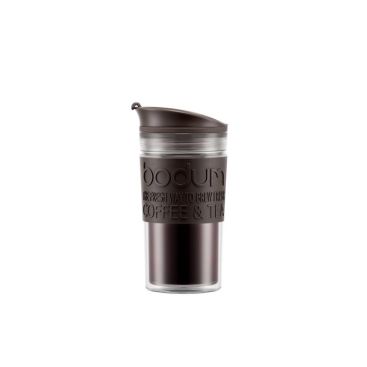 Tasse à emporter à double paroi sans BPA couleur marron foncé