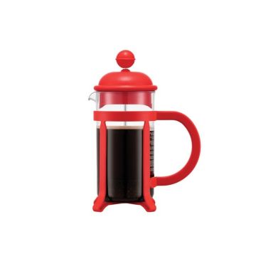 Petite cafetière en verre borosilicate couleur rouge