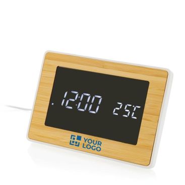 Horloge en bambou avec ABS et affichage LED