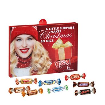 Calendrier de l'avent assortiment de chocolats premium A4