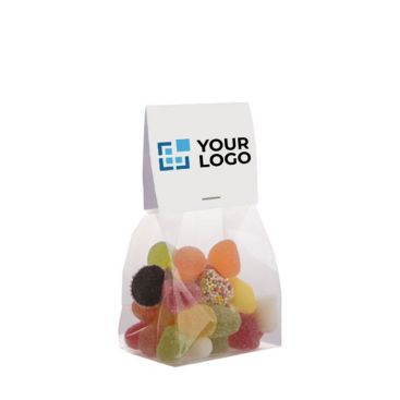 Sachet de bonbons gélifiés avec en-tête personnalisable 100g