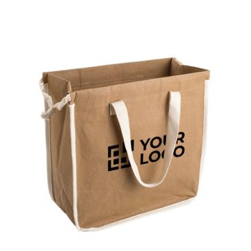 Sac en papier kraft lavable à poignées et cordons 250 g/m²