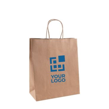 Petit sac en papier kraft à anses torsadées 120g/m²