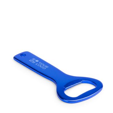 Décapsuleur en aluminium coloré avec manche perforé pour lanyard