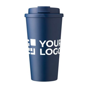 Mug en plastique avec couvercle à vis et ouverture 475ml