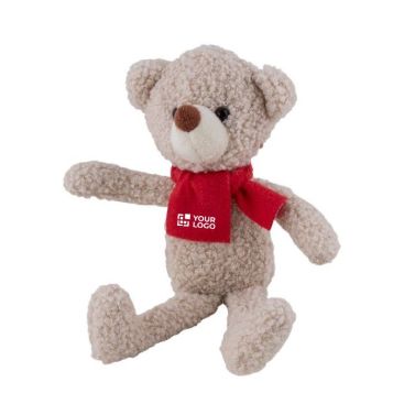 Ours en peluche avec écharpe rouge incluse pour personnalisation