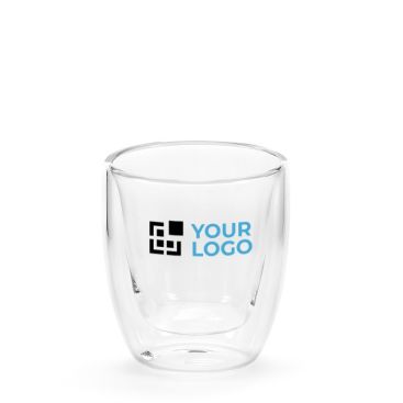 Tasse en verre borosilicaté double paroi sans anses 60 ml