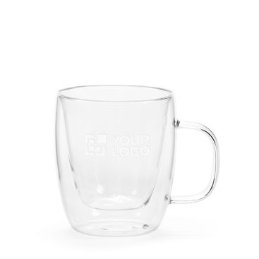 Tasse en verre borosilicaté double paroi 220 ml