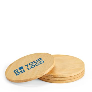 Jeu de 4 sous-verres en bambou d'inspiration zen