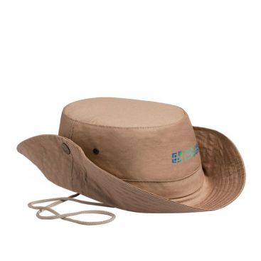 Chapeau de safari 100% coton avec visière ajustable et cordon assorti