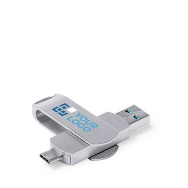 Clé USB en métal avec système rotatif et connexion type-C