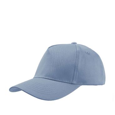 Casquette pour enfants en coton à 5 panneaux avec fermeture velcro