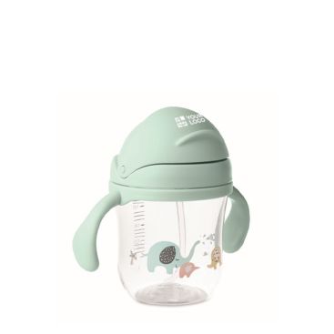 Gobelet pour bébé en tritan avec paille et double poignée, 250ml