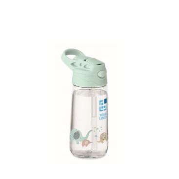 Gourde pour enfant en tritan avec paille, anti-fuite, 450ml