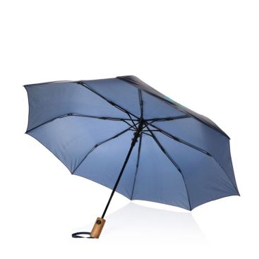 Mini parapluie automatique en RPET avec poignée en bois Ø97