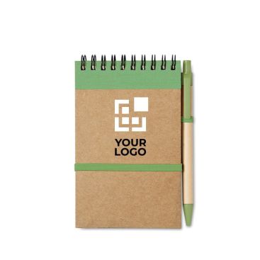 Carnets d'entreprise durables avec stylo A6 pages lisses Ecospirale