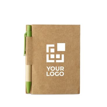 Bloc notes publicitaire avec stylo avec zone d'impression