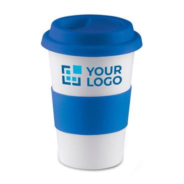 Mug publicitaire en céramique avec couvercle avec zone d'impression