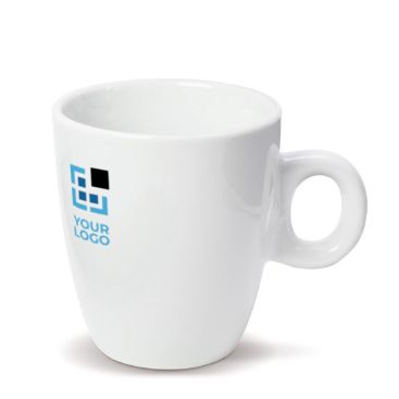 Tasse en céramique blanche compatible avec les machines à café 200ml avec zone d'impression