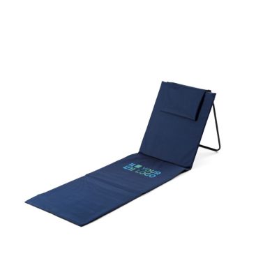 Tapis de plage pliable avec dossier ajustable avec zone d'impression