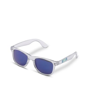 Lunettes de soleil transparentes montures colorées protection UV400 avec zone d'impression