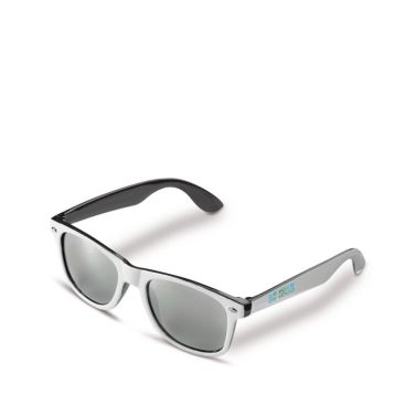 Lunettes de soleil bicolores avec montures colorées protection UV400 avec zone d'impression