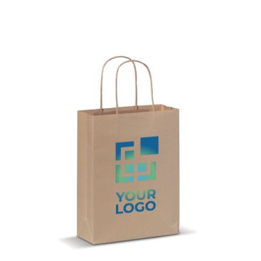 Petit sac en papier certifié FSC fabriqué dans l'UE 90 g/m² avec zone d'impression