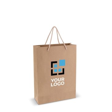 Petit sac-cadeau en papier avec anses en coton 120 g/m² fabrication UE avec zone d'impression