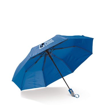 Parapluie pliable ergonomique coloré avec armature noire Ø100 avec zone d'impression