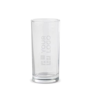 Verre en verre compatible lave-vaisselle avec capacité de 270ml avec zone d'impression