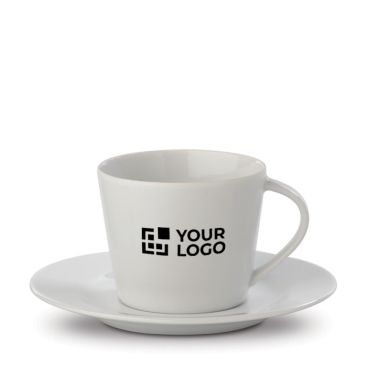 Tasse à café avec soucoupe en porcelaine pour expresso 160ml avec zone d'impression