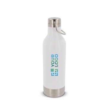 Gourde hermétique en acier inoxydable avec anse de transport 400ml avec zone d'impression