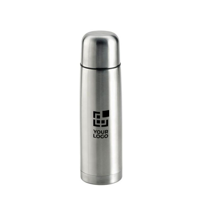 Bouteille thermos personnalisé en acier 500ml couleur argenté