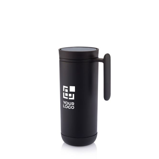 Mug avec ouverture et fermeture rapide couleur noir