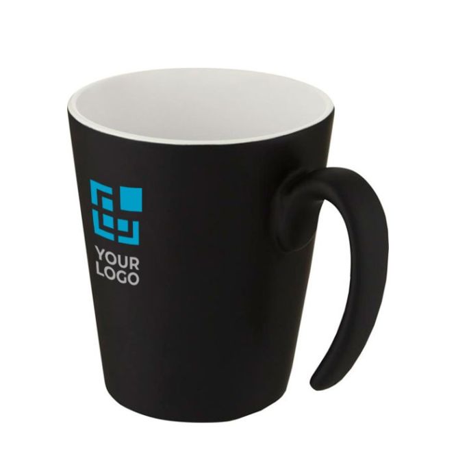 Mug publicitaire bicolore avec anse originale