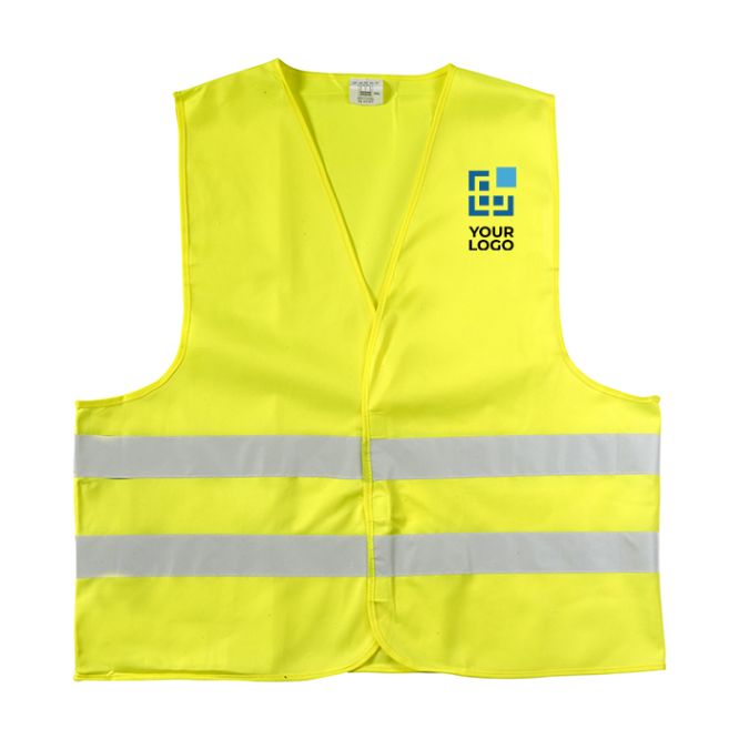 Gilet haute visibilité en polyester jaune ou orange, taille M